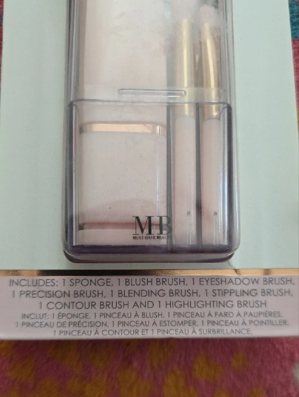 Must Have Beauty White Travel Makeup Brush & Sponge Set